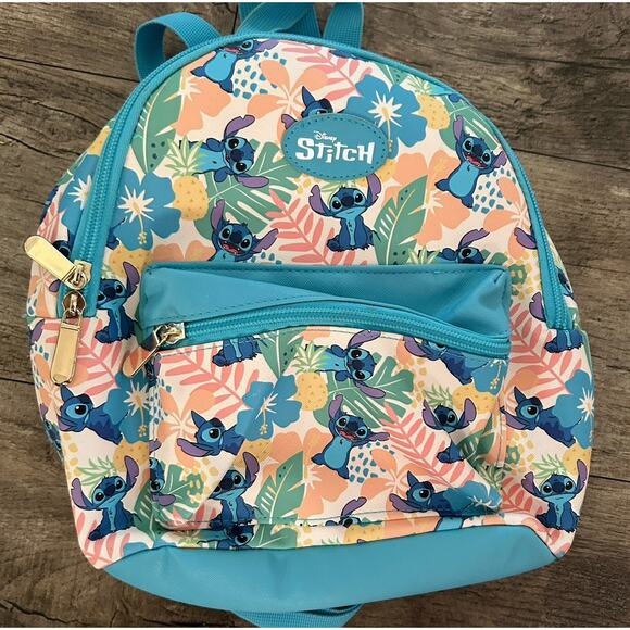 Disney x Bioworld Lilo & Stitch Tropical Leaves Mini Backpack All Over Print main image 8
